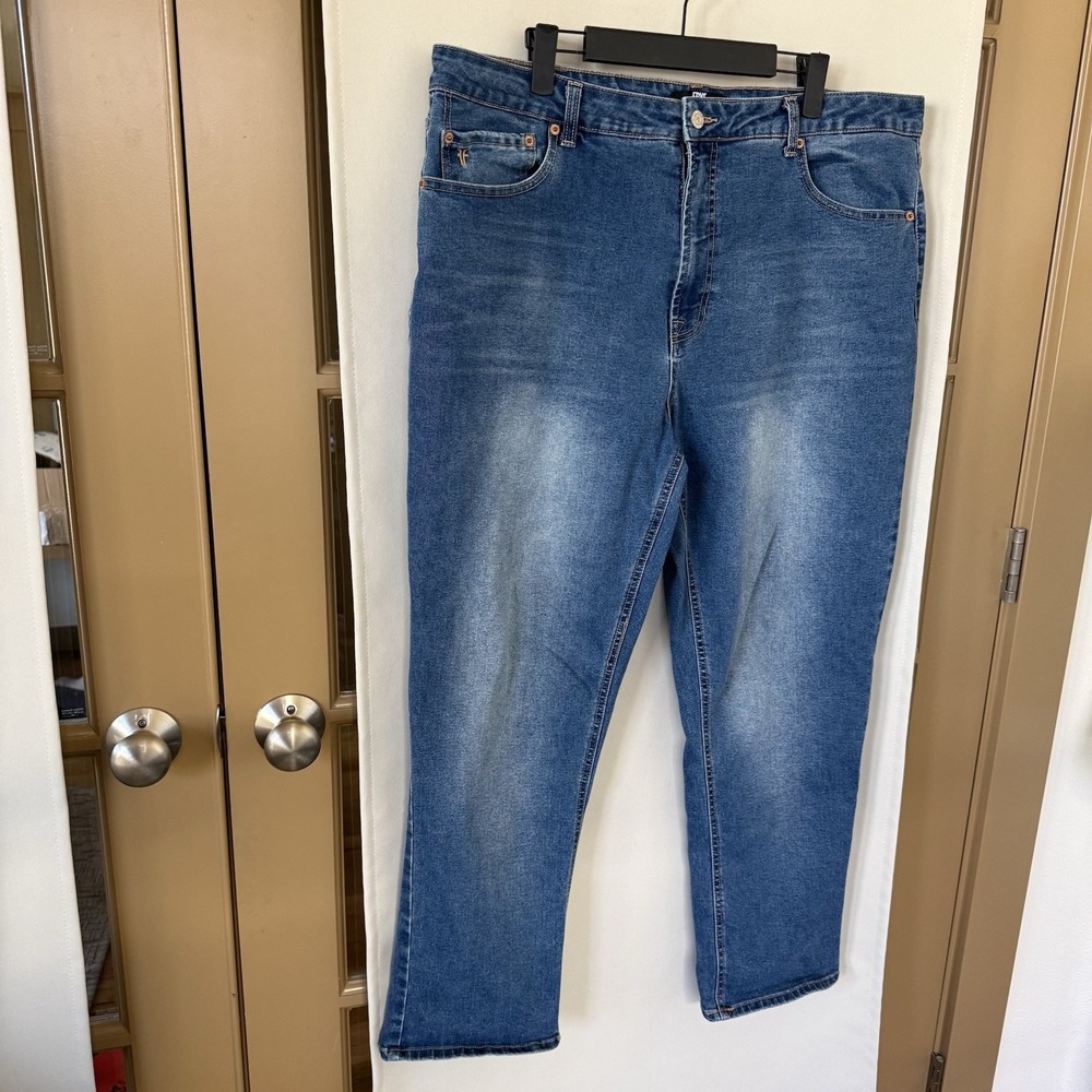 Frye‎ Womens 16/34 Blue Medium Wash High Rise Denim Straight Leg Jeans Pants
